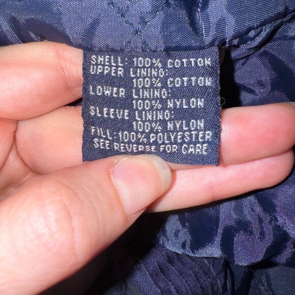 Women's Blue Corduroy Flannel Lined Utility Chore Jacket - Picture 4 of 7